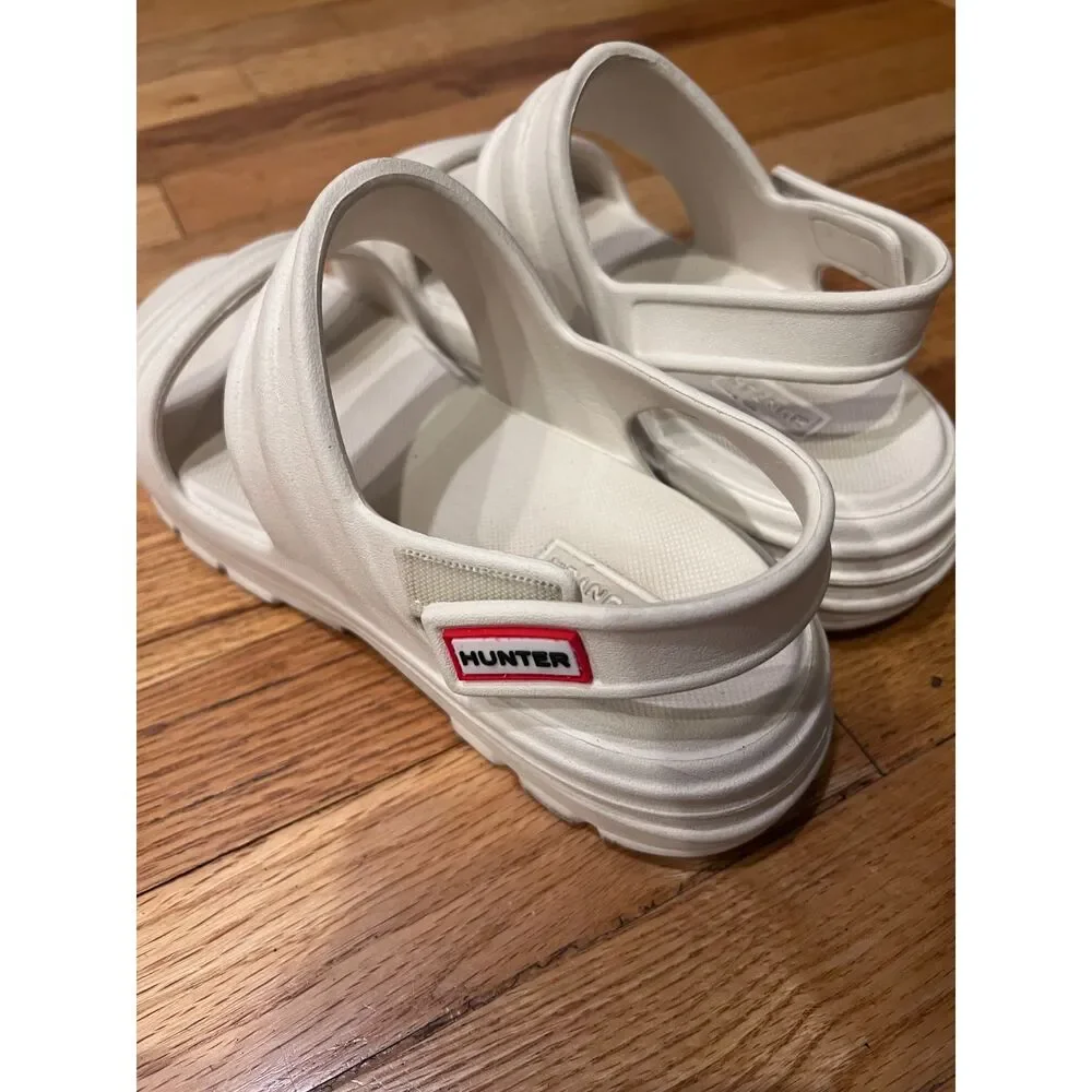 Women's Hunter White Bloom Algae Foam Sandals Shoes
